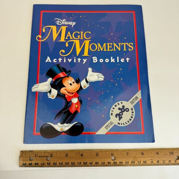 Vtg Mickey is Sixty Magazine Magic Moments Activity Booklet w Stickers Cert READ - Picture 10 of 12